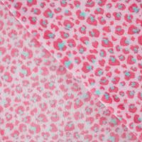 Fleece Stoff mit Leomuster in Pink und Rosa – Polarfleece Digitaldruck 155 cm, weitere Stoffansicht