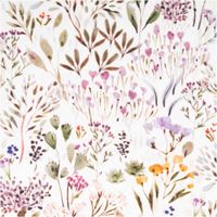 Baumwollstoff Popeline Digitaldruck Poacees Wildblumen Gräser flieder grün 1,50m Breite Popeline aus Baumwolle mit floralen Gräser-Motiven in Flieder und Grün, Muster als Nahaufnahme sichtbar