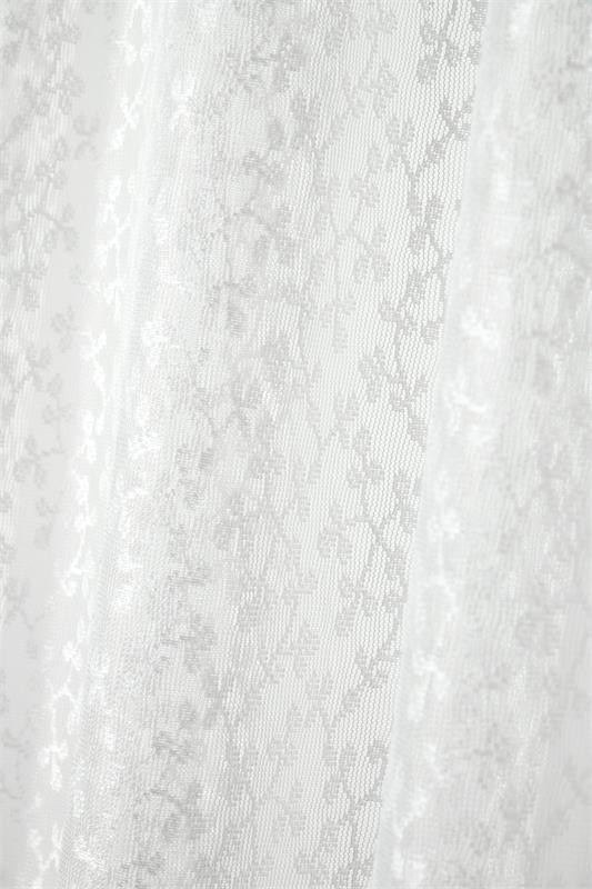 Vorhang Gisele weiß – florale Voile-Struktur im Faltenwurf