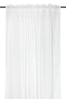 Vorhang Gisele weiß 135x240 cm – transparenter Voile mit floraler Struktur und Multifunktionsband