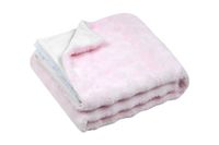 Decke Plaid Punky flauschig Waffelstruktur Farbverlauf rosa hellblau 120x150cm Plaid Punky 120x150 cm – flauschige Kuscheldecke mit Waffelstruktur rosa hellblau, gefaltet