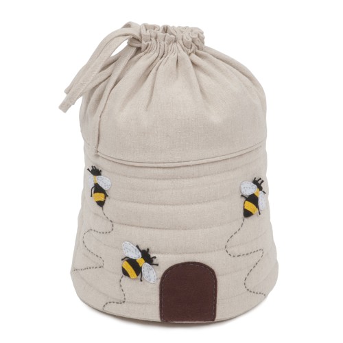 Aufbewahrungstasche Bienenkorb beige 20,5 x 20,5 x 31,5 cm von Hobby Gift