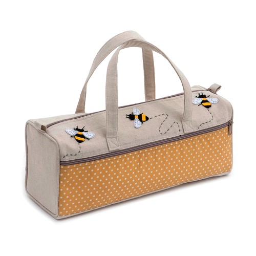 Stricktasche Bienen beige 14,5 x 45 x 16,5 cm von Hobby Gift Stricktasche Bienen beige 14,5 x 45 x 16,5 cm von Hobby Gift