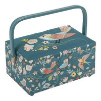 Nähkästchen Vögel petrol 17,8 x 24,5 x 14,5 cm von Hobby Gift Nähkästchen Vögel petrol 17,8 x 24,5 x 14,5 cm von Hobby Gift