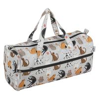 Stricktasche Katzen hellgrau von Hobby Gift Stricktasche Katzen hellgrau von Hobby Gift