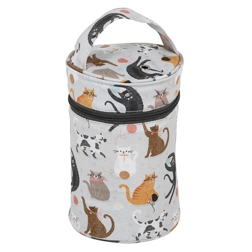 Wollknäuel-Tasche Katzen hellgrau von Hobby Gift Wollknäuel-Tasche Katzen hellgrau von Hobby Gift