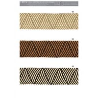 Gurtband elastisch Zickzack Jute-Optik schwarz weiß 5cm Breite – Rollenansicht Gurtband