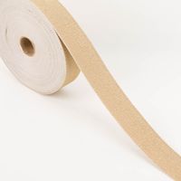 Gurtband metallic Lurex gold 4cm auf der Rolle, abgewickeltes Band mit metallischem Glanz