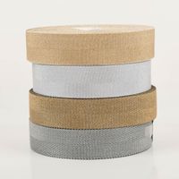 Gurtband metallic Lurex 4cm: gestapelte Rollen in Gold und Silber als Farbübersicht