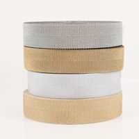 Gurtband metallic Lurex 4cm: gestapelte Rollen in Gold und Silber als Farbübersicht