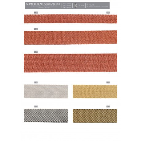 Gurtband metallic Lurex gold schwarz 4cm Breite – Rollenansicht Gurtband