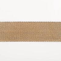 Gurtband metallic Lurex gold schwarz 4cm flach liegend in Nahaufnahme, Fischgratbindung mit Lurex