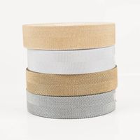 Gurtband metallic Lurex 4cm: gestapelte Rollen in Gold und Silber als Farbübersicht