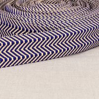 Gurtband doppeltes Zickzack marineblau 3,8cm Breite – Farbe marineblau als Meterware