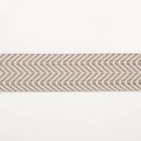 Gurtband doppeltes Zickzack mittelgrau 3,8cm flach liegend in Nahaufnahme, doppeltes Zickzack aus Polyester