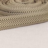 Gurtband doppeltes Zickzack khaki 3,8cm Breite – Farbe khaki als Meterware