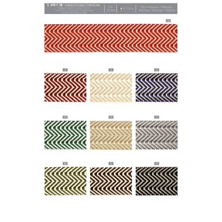 Gurtband doppeltes Zickzack kaffeebraun 3,8cm Breite – Rollenansicht Gurtband Gurtband doppeltes Zickzack kaffeebraun 3,8cm Breite – Rollenansicht Gurtband