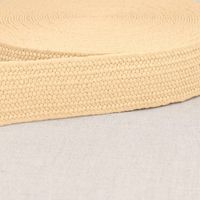 Gurtband elastisch Jute-Optik ecru 6cm Breite – Farbe ecru als Meterware