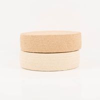 Gurtband elastisch Jute-Optik 6cm: Rollen in Ecru und Beige nebeneinander