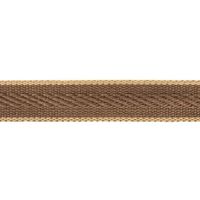 Gurtband Fischgrat braun Breite: 4cm – Fischgratmuster, helle Webkanten