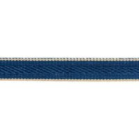 Gurtband Fischgrat dunkelblau Breite: 4cm – Fischgratmuster, helle Webkanten