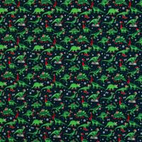 Sweat Stoff angeraut Holly Weihnachten Dinos tannengrün grün rot von Swafing 1,50m Breite Angerauter Sweat Holly von Swafing mit grünen Weihnachts-Dinos und roten Schals auf tannengrünem Grund