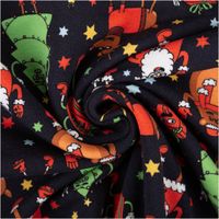 Sweat Stoff angeraut Holly Weihnachten Weihnachtsmann Weihnachtsbaum navy bunt von Swafing 1,50m Breite Weihnachtsstoff aus Sweat in Blau mit bunten Motiven wie Weihnachtsmann, Sternen und Tieren zur Spirale gelegt