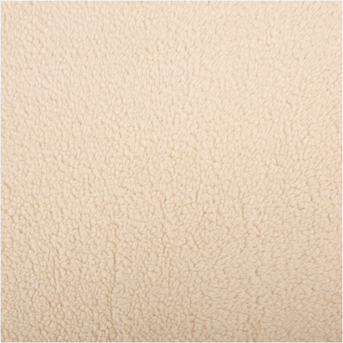 Teddystoff Kunstfell Sherpa uni beige 1,55m Breite Nahaufnahme von beigefarbenem Sherpa-Kunstfell mit weicher, gleichmäßig strukturierter Oberfläche