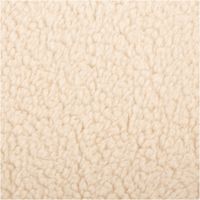 Teddystoff Kunstfell Sherpa uni beige 1,55m Breite Detailaufnahme von beigefarbenem Teddystoff mit flauschiger, wollartiger Struktur