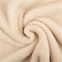 Teddystoff Kunstfell Sherpa uni beige 1,55m Breite Sherpa Kunstfell in Beige zur Spirale gedreht, Material mit plüschig-weicher Textur