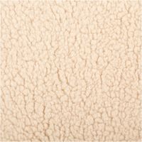 Teddystoff Kunstfell Sherpa uni sand 1,55m Breite strukturiertes beiges Kunstfell Material in Nahaufnahme, sherpaähnliche Oberfläche