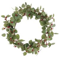 Eukalyptuskranz mit roten Beeren Ø 25,5 cm von Rico Design Eukalyptuskranz mit roten Beeren Ø 25,5 cm von Rico Design