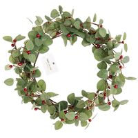Eukalyptuskranz mit roten Beeren Ø 25,5 cm von Rico Design – weitere Ansicht Eukalyptuskranz mit roten Beeren Ø 25,5 cm von Rico Design – weitere Ansicht