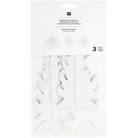 Wabenpapiersterne Eiskristall weiß 3 Stück von Rico Design – weitere Ansicht