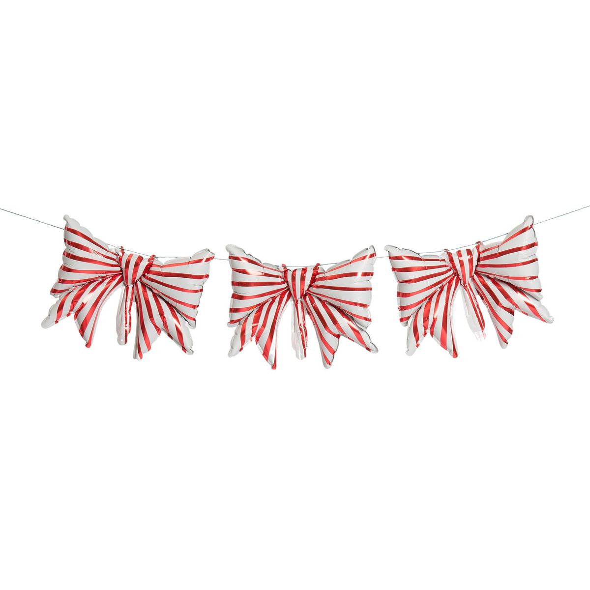 Mini-Folienballons Schleife rot-weiß 5 Stück von Rico Design