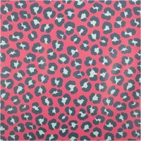 Regenjackenstoff Aqua Protect wasserdicht soft Leomuster pink petrol mint 145cm Breite Nahaufnahme von wasserdichtem Stoff mit Leomuster in pink, petrol und mint