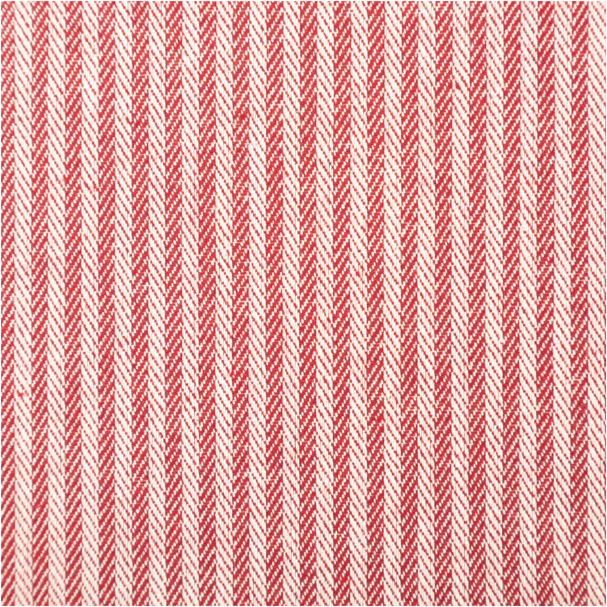 Dekostoff Dobby Streifen 3mm rot beige 1,40m Breite Nahaufnahme von Dobby-Stoff mit roten und beigen Streifenmuster, gleichmäßiger Verlauf über die Fläche