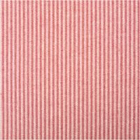 Dekostoff Dobby Streifen 3mm rot beige 1,40m Breite Dekostoff mit 3mm breiten roten und beigen Streifen, Nahaufnahme des gewebten Materials