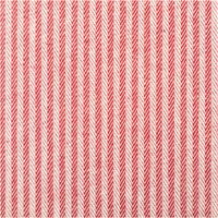 Dekostoff Dobby Streifen 3mm rot beige 1,40m Breite Nahaufnahme von Dobby-Stoff mit roten und beigen Streifenmuster, gleichmäßiger Verlauf über die Fläche