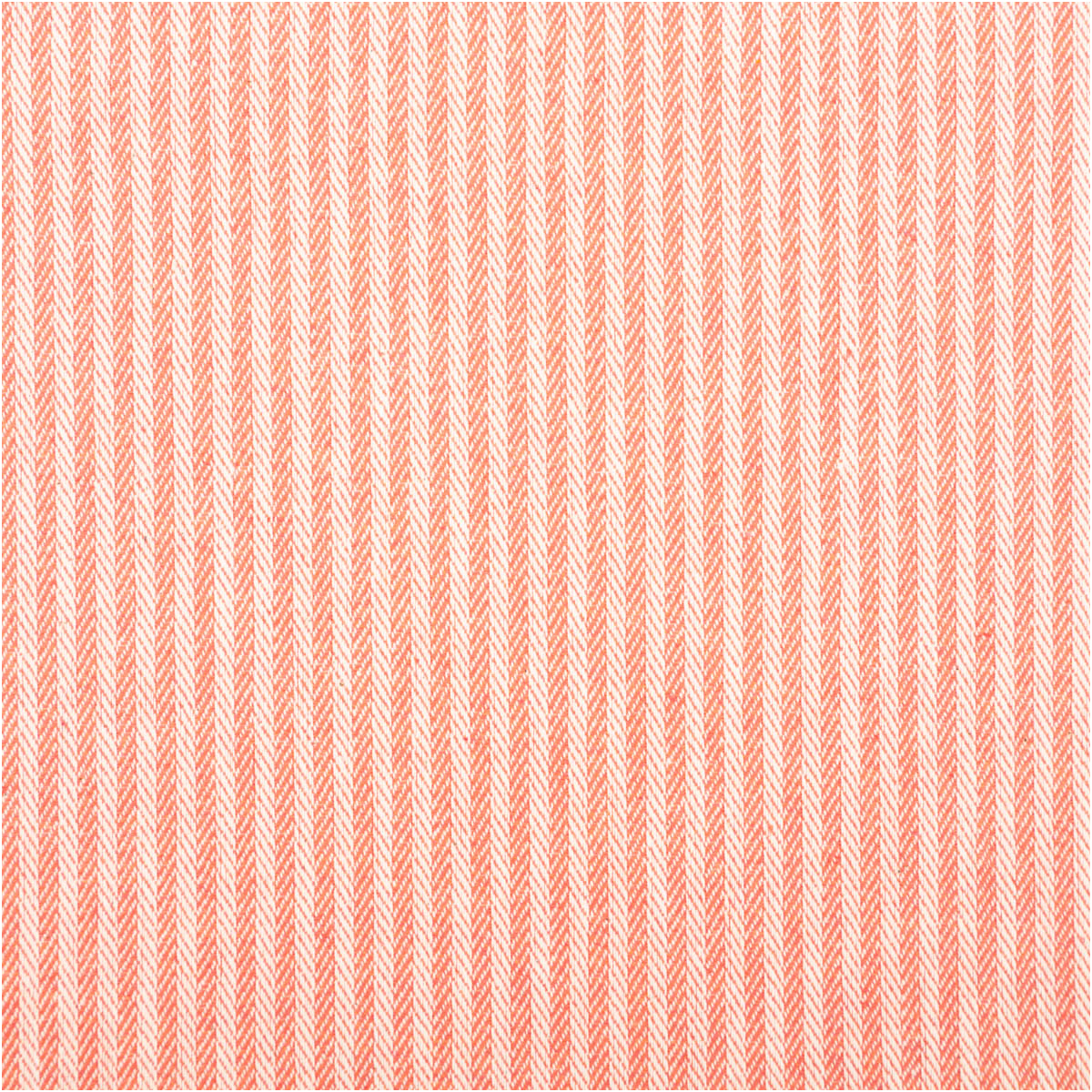 Dekostoff Dobby Streifen 3mm koralle beige 1,40m Breite Stoff mit feinen korallenroten und beigen Streifen, Muster in Nahaufnahme