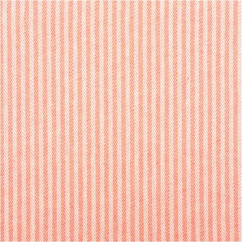 Dekostoff Dobby Streifen 3mm koralle beige 1,40m Breite Stoff mit feinen korallenroten und beigen Streifen, Muster in Nahaufnahme