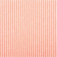 Dekostoff Dobby Streifen 3mm koralle beige 1,40m Breite Stoff mit feinen korallenroten und beigen Streifen, Muster in Nahaufnahme