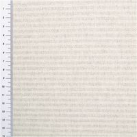 Dekostoff Dobby Streifen 3mm hellgrau beige 1,40m Breite hellgrau-beiger Dobby Stoff mit feinen Streifen, flach ausgebreitet und links Maßband zur Größendarstellung