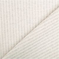 Dekostoff Dobby Streifen 3mm hellgrau beige 1,40m Breite zwei Lagen Dobby Streifen Stoff in hellgrau und beige diagonal übereinander gelegt