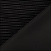 Mesh Stoff 3D Wabenstruktur Martindale 30.000 schwarz 150cm Stoffbreite schwarzer Mesh Stoff diagonal gefaltet, zeigt Ober- und Unterseite mit 3D Wabenstruktur