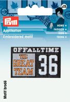 Prym Applikation Label Great Team schwarz-weiß